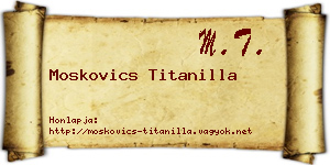 Moskovics Titanilla névjegykártya